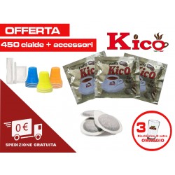 Ofertă 450 monodoze Kico complet de pliculete de zahăr, tije,paharele din plastica